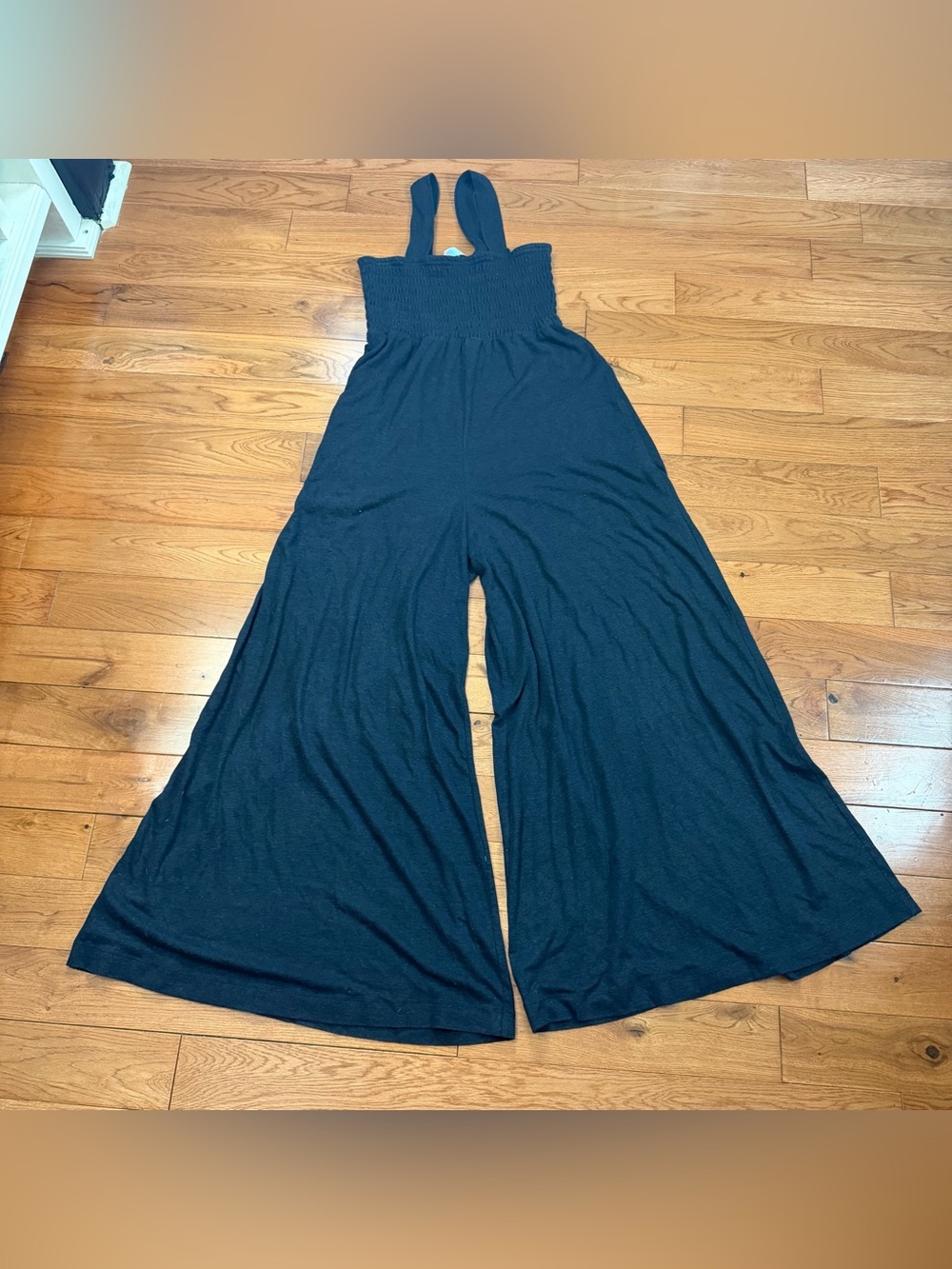 Free People Linen Blend Wide-Leg Homecoming Jumper Bohemian Style